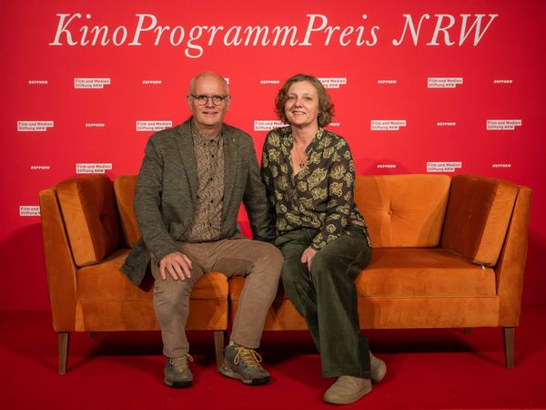 Elina und Thomas Wirth als Betreiber des Kinos Bad Driburg bei der Film- und Medienstiftung NRW.