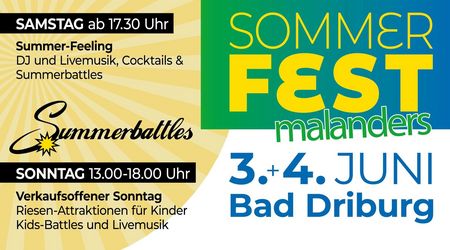Sommerfest und Summerbattles am 3. & 4. Juni in Bad Driburg